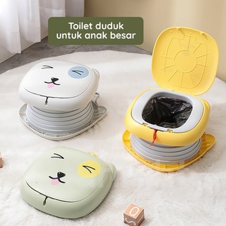 Starlight Toilet Lipat untuk Balita Travel Potty Portabel Kursi Toilet Lipat Anak-anak HSB813