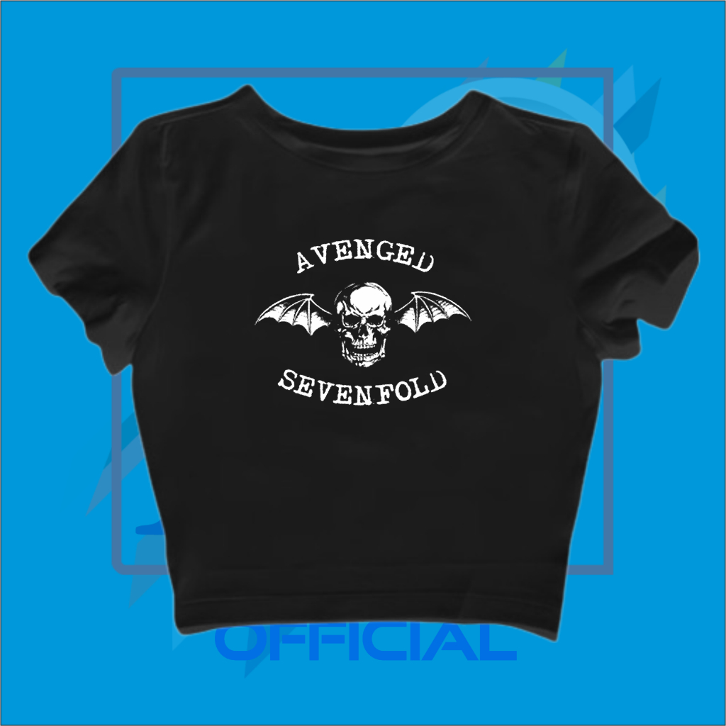 เสื้อครอปรัดรูป AVENGED SEVENFOLD BAND | CROP TEE A7X LOGO | วงดนตรีโลหะ ROCK MUSIC | GRUNGE GRUNGE 