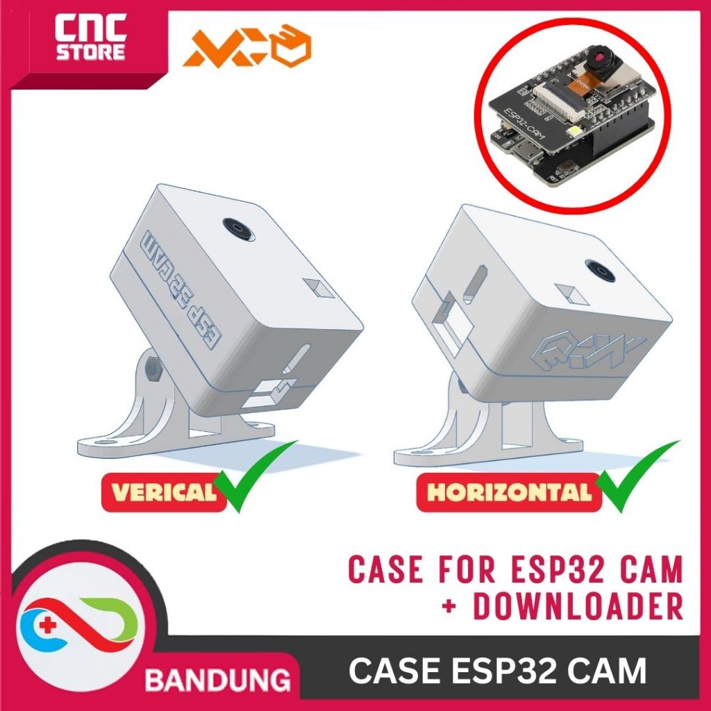 CASE ESP32 CAM และ SHIELD PROGRADE BOX HOUSING MOUNTING CASING ESP CAM
