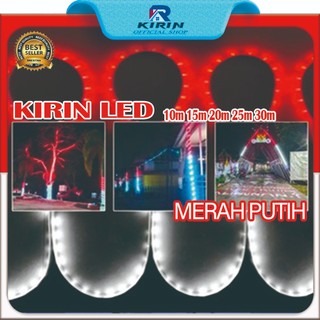 Lampu LED Strip Outdoor (Merah Putih) Termasuk  Adaptor 220V FULL 15-30M / Lampu Hias AntiAir LED 2835 3528 Strip Agustus