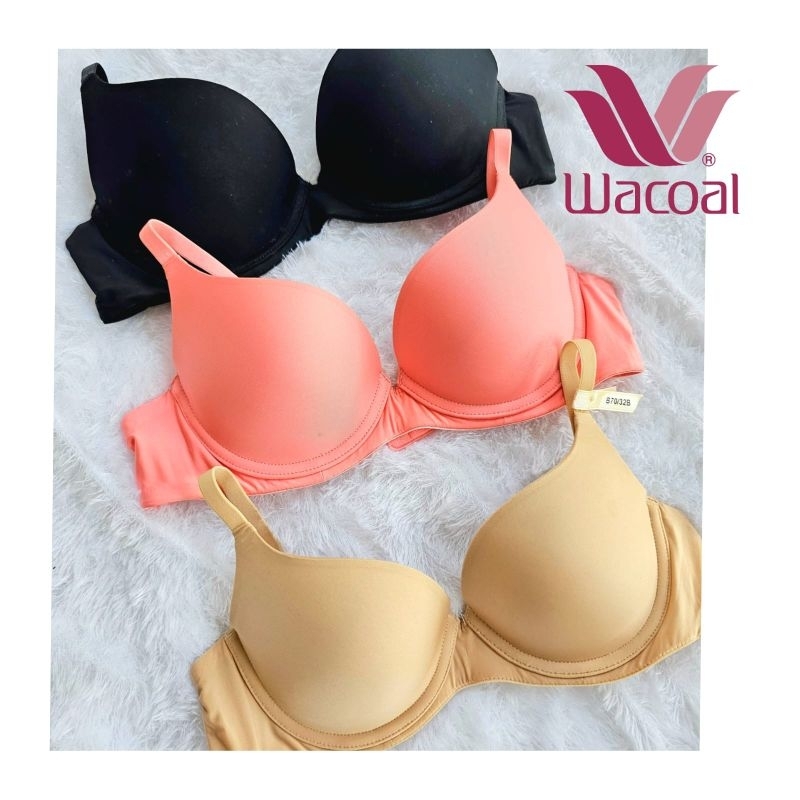 WACOAL BRA WITH THICK โฟมลวด PUSHUP IB 5412 32B 34A 34B 34C 36A 36B 36C 38B 38C BH PUSH UP CD PANTY 