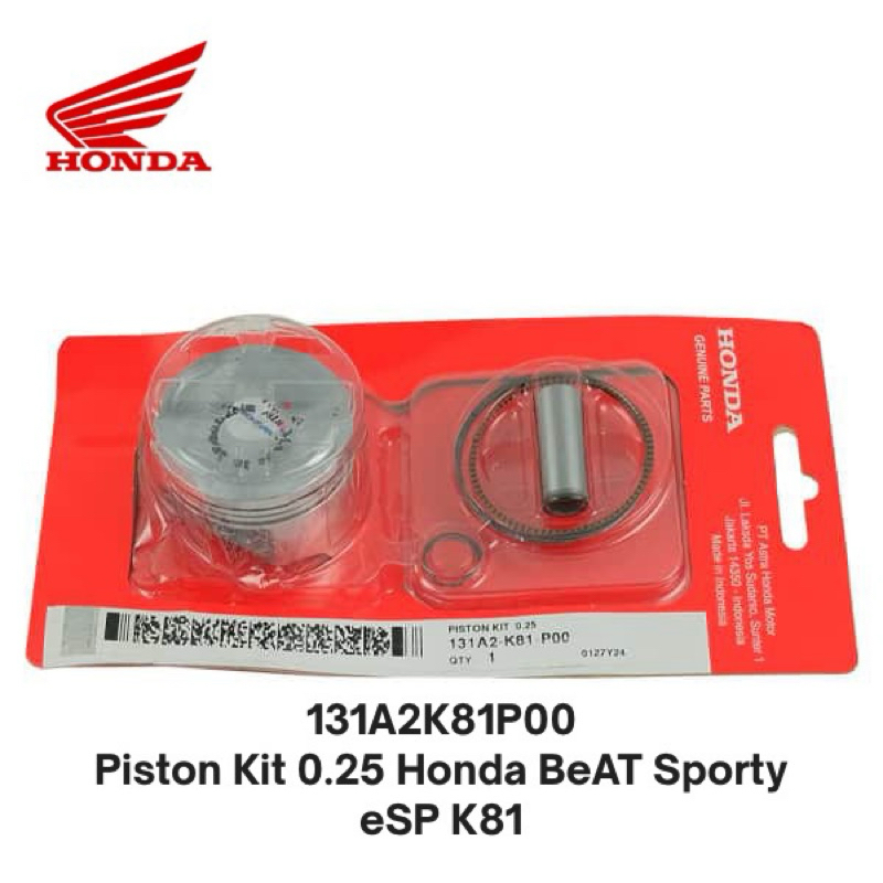 131A2K81P00 ชุดลูกสูบ 0.25 Honda BeAT Sporty eSP K81