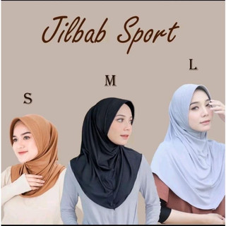 JILBAB SPORT S M L  TERMURAH BERKUALITAS BISA PILIH WARNA UKRAN S M L