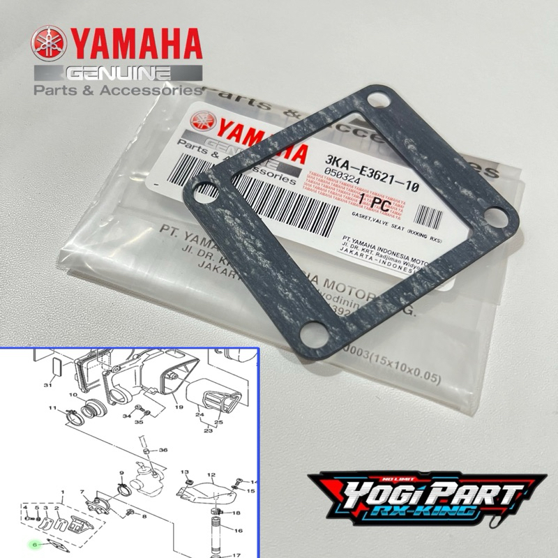 บรรจุปะเก็นวาล์วเมมเบรนฮาร์โมนิก้า Rxking RX King RXS RXK YT115 original yamaha 3KA-E3621-10