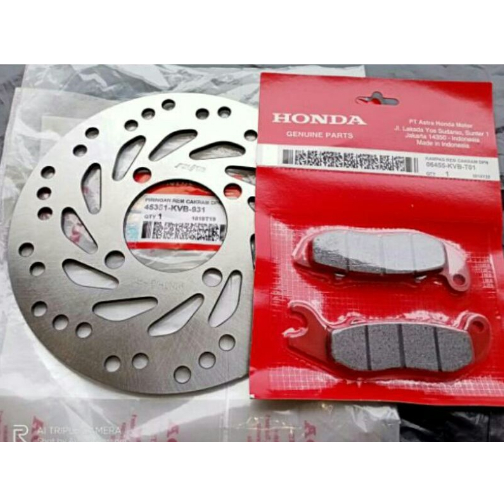 [ผ้าเบรกหน้า BONAS] ดิสก์เบรก HONDA QM VARIO 110 เก่า VARIO CARBON FIRST