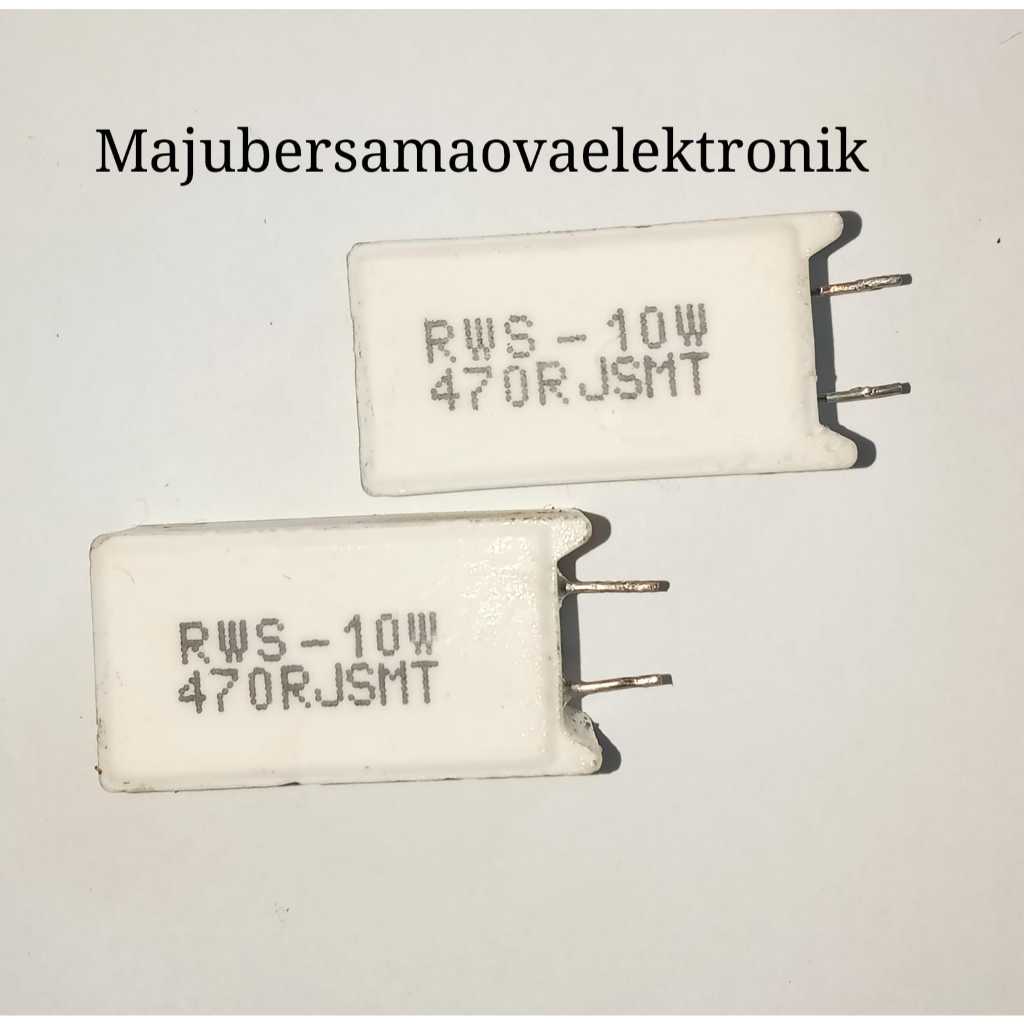 R 10W 470RJ 470Ohm 10WATT ตัวต้านทานมะนาว 470oHM 10W เดิม