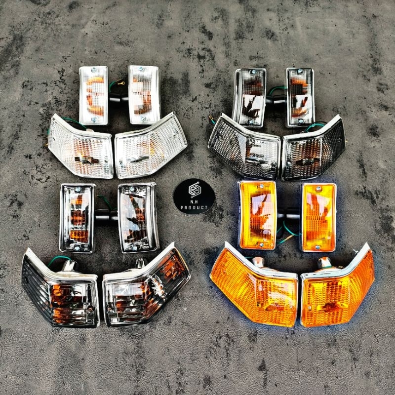 Vespa PX PS New PX List ไฟเลี้ยวโครเมียม สีควันบุหรี่เหลืองใส