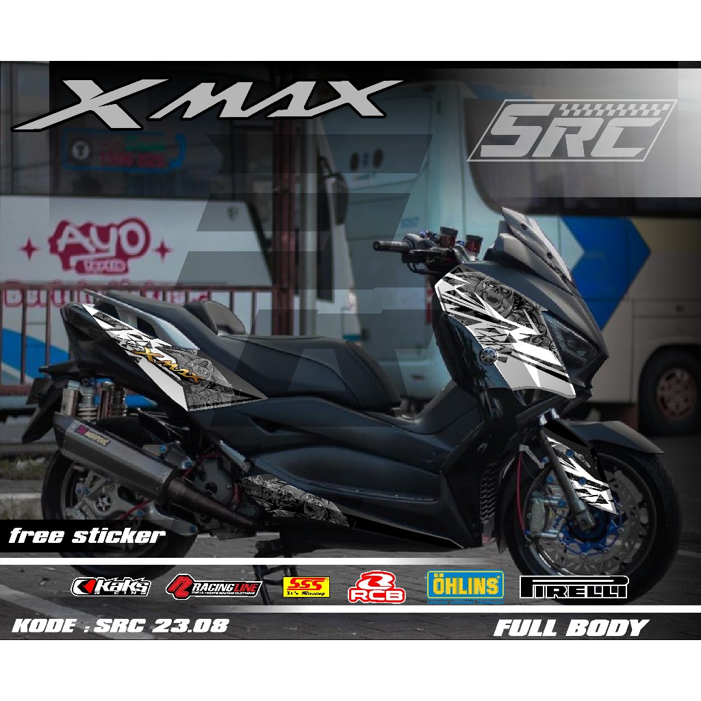 สติกเกอร์รูปลอก Full Body XMAX Old Graphic Motif สติกเกอร์รูปลอก Full Body XMAX Racing สติกเกอร์ Decal XMAX เก่า full body SRC 08 - รูปที่ 4