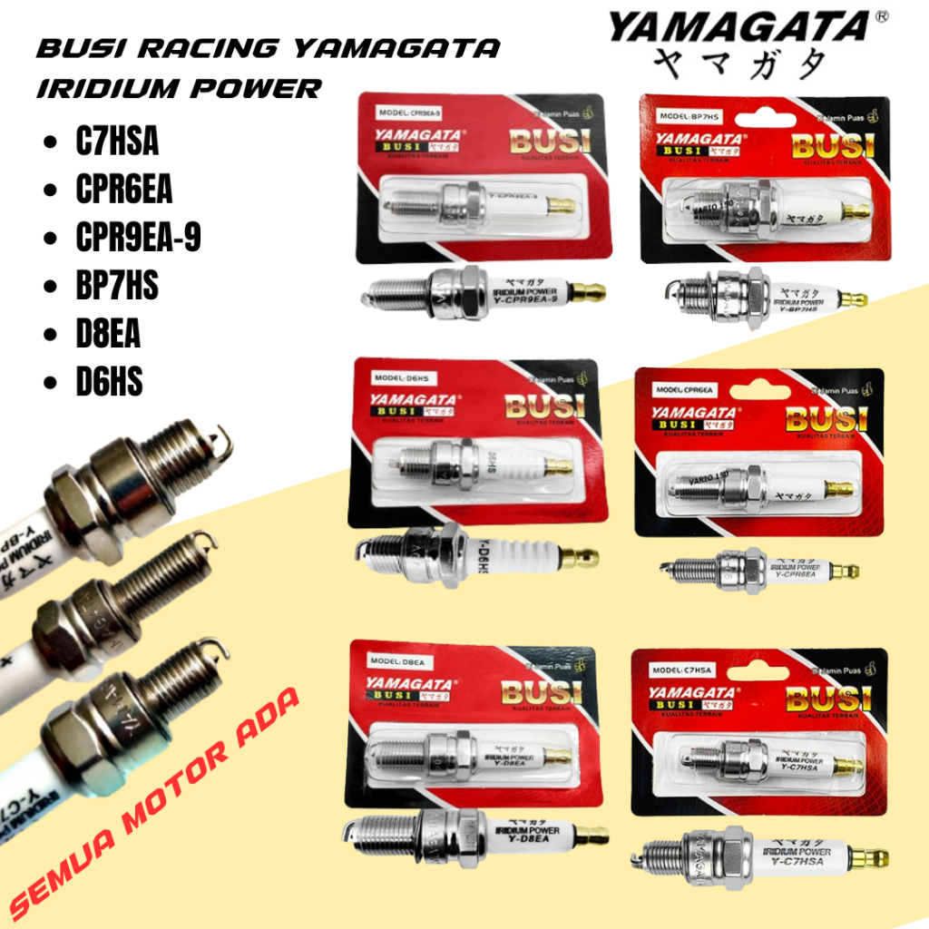 Yamagata iridium Spark Plug C7HSA BP7HS CPR6EA CPR9EA-9 D8EA D6HS Mio nmax Vixion Spark Plug Jupiter
