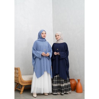 Kaftan Reyna / Tunik Abaya Kekinian Bahan Linen Linica cringkle airflow Premium