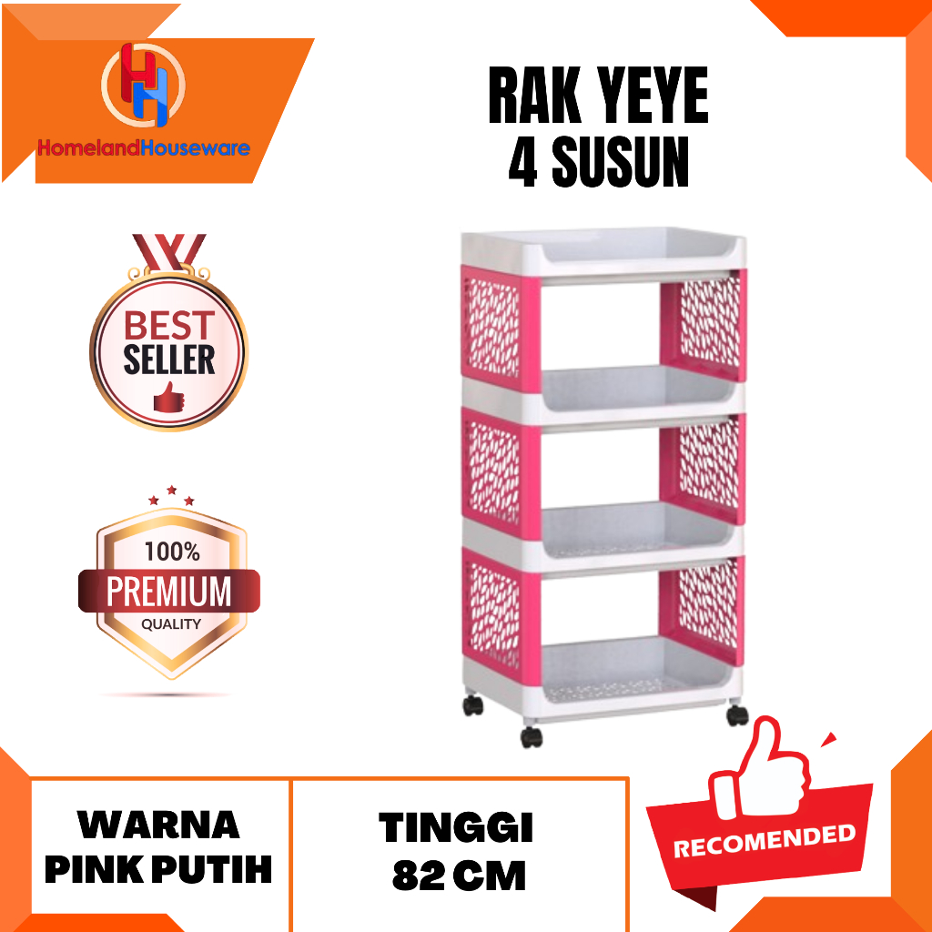 YEYE RACK 4-TIER NOBU RACK/หลังคาพลาสติกอเนกประสงค์ 4 ชั้น