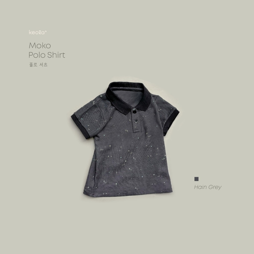 MD - เสื้อโปโลเด็ก Keola Moko / เสื้อยืดคอปกทารกและเด็กอายุ 1 – 5 ปี / เสื้อยืดโปโลระดับพรีเมียมอินเ