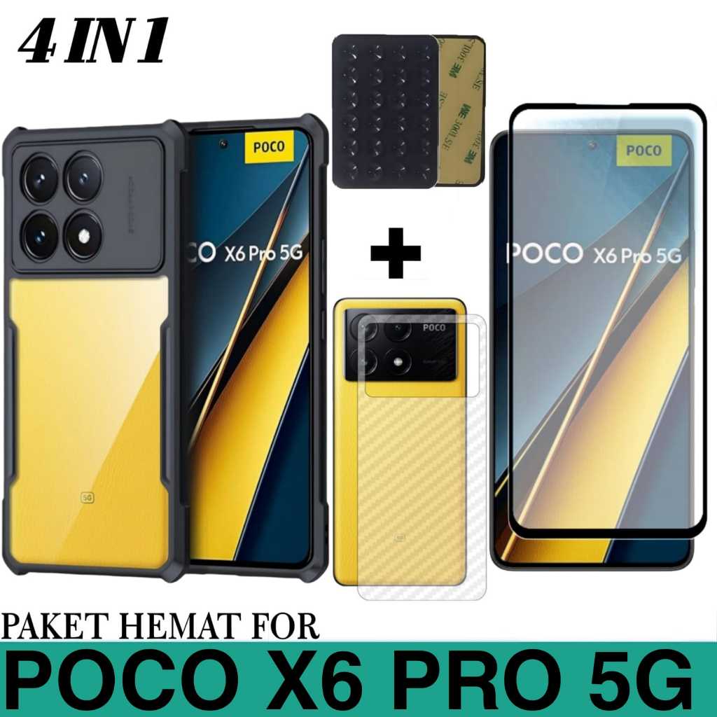 SOFT CASE XIAOMI POCO X6 PRO 5G CASE FUSION ARMOR ฟรีกระจกนิรภัย + GARSKIN และ OCTOPUS
