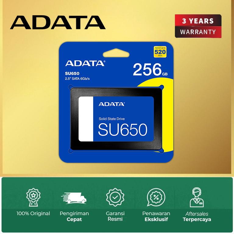 Ssd ADATA สุดยอด SU650 2.5" SATA 256GB