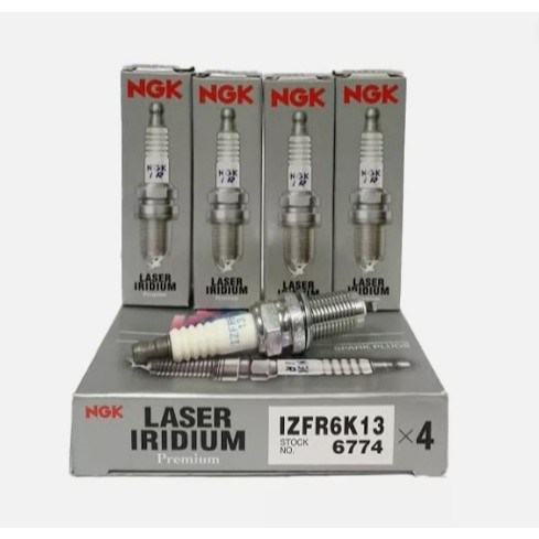 หัวเทียน NGK Laser Iridium [4 ชิ้น] Honda JAZZ HRV CRV BRV Brio FREED Stream IZFR6K-13 Original / IZ