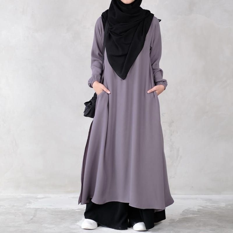Noura dress / lesti abaya / gamis วัยรุ่นล่าสุด / viral เดรสธรรมดา เสื้อคลุมยาว ราคา ถูกที่สุด ดีลบีเคเค แกลเลอรีภาพที่ 5