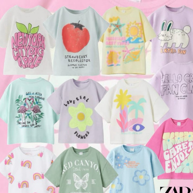 เสื้อยืดเด็กผู้หญิง Zra 6m-8t