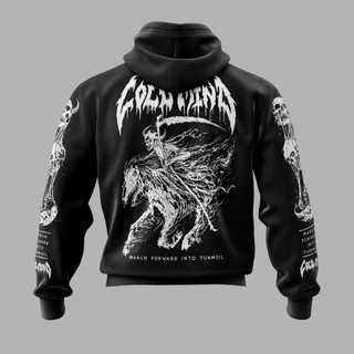 Sweater Hoodie COLD MIND Zipper Pria Wanita Unisex Bahan Fleece Tebal 280gr