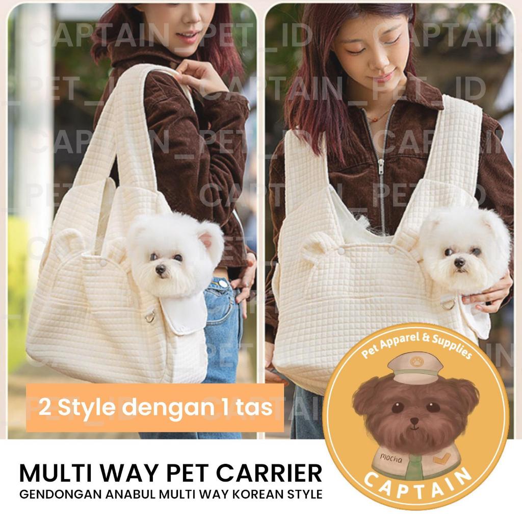KOREAN MULTI WAY PET Carrier DOG CAT Carrier TRAVEL BAG CAT DOG Carrier WITH BACK SUPPORT