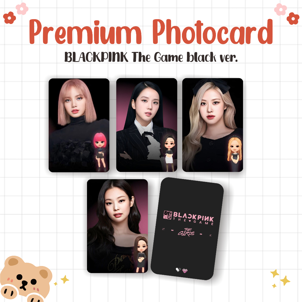 โฟโต้การ์ดพีซีระดับพรีเมียมของ Jennie Jisoo BLACKPINK