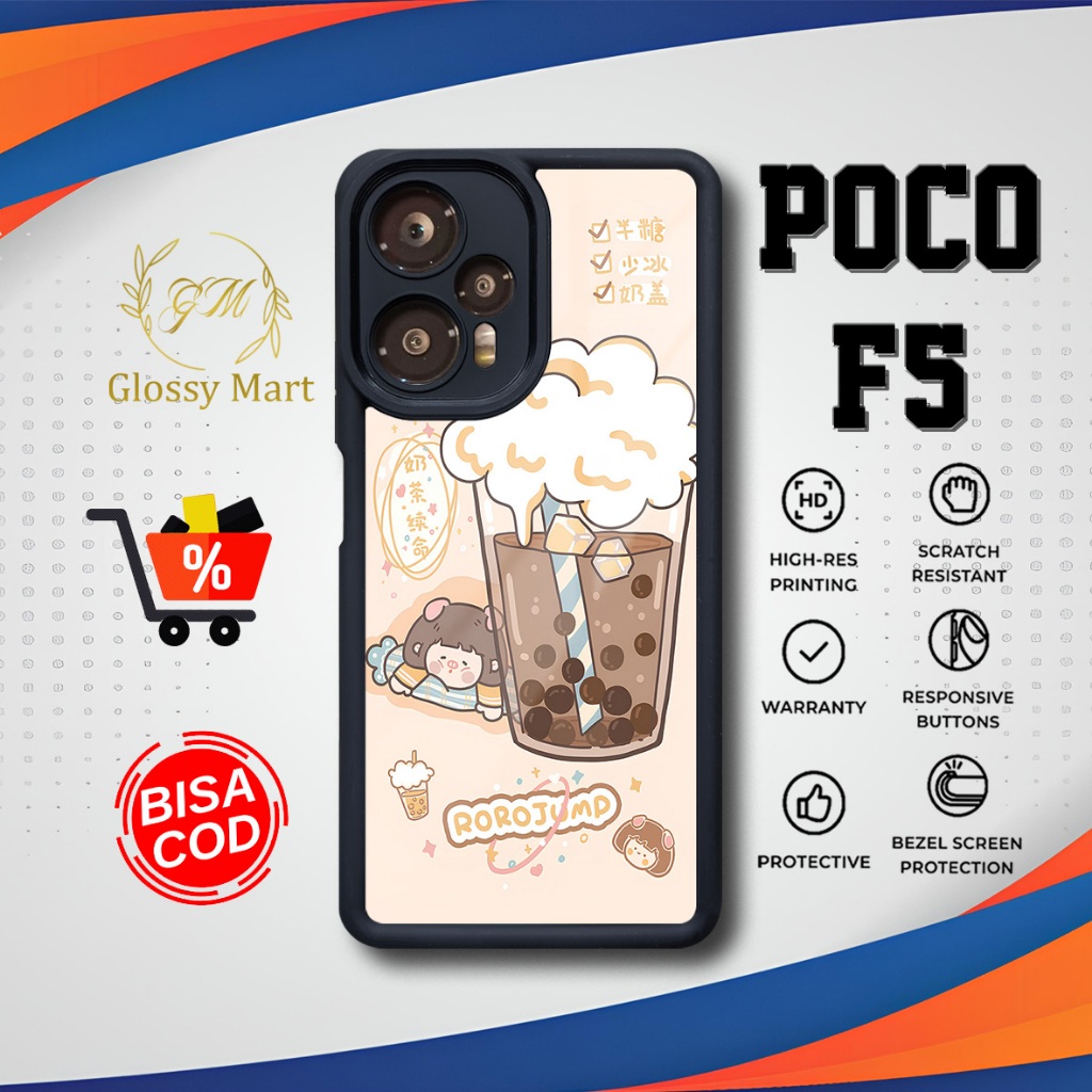 เคส P0C0 F5 ล่าสุด - P0C0 F5 - Cute bb Motif - เคส Premium Glossy Softcase Hardcase Material - P0C0 