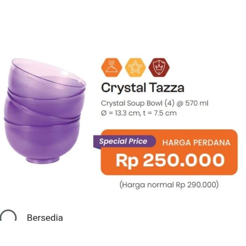 Crystal Tazza Moorlife บรรจุ 4 ชิ้น