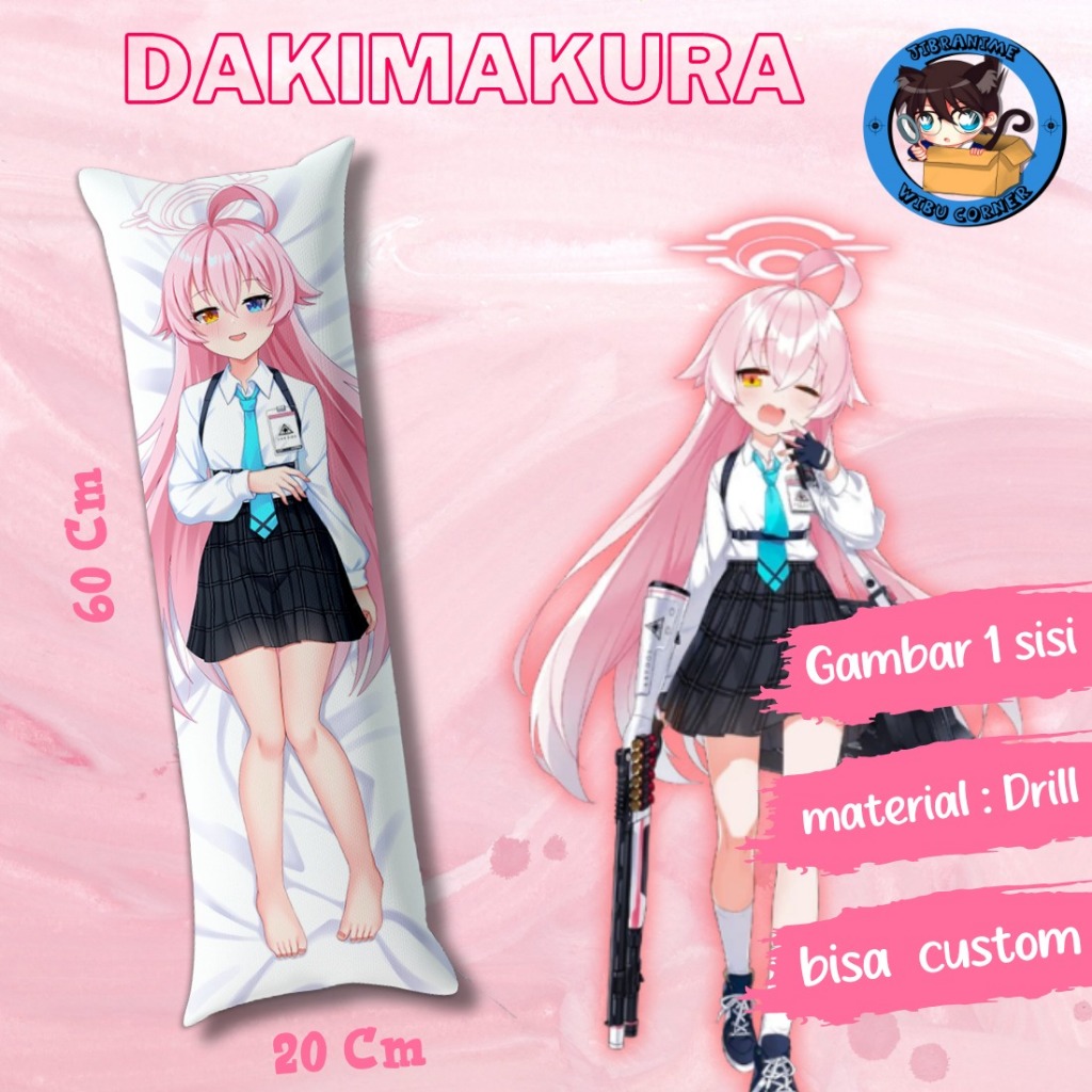 Dakimakura / takanashi hoshino หมอนข้างโค้งสีน้ําเงิน / ขนาด 20x60cm / รวมเนื้อหา / สามารถปรับแต่งได้