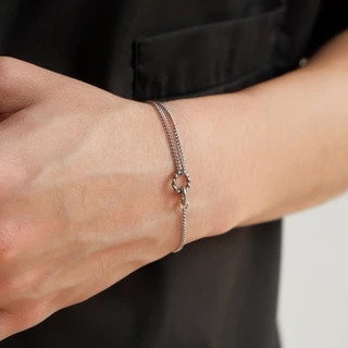 Arnaé Archive Infinity Loop Bracelet สร้อยข้อมือคู่ Unisex สแตนเลสระดับพรีเมียมป้องกันสนิม