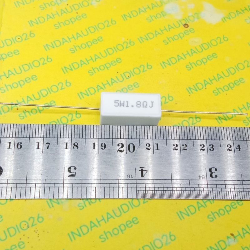 TAIWAN 1R8 ตัวต้านทาน 5W 1.8 โอห์ม THICK FEET COPPER 1.8 โอห์ม 5 วัตต์ 5 วัตต์ ชอล์ก 5 วัตต์