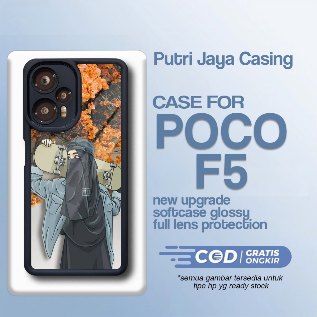 เคส P0C0 F5 ล่าสุด - P0C0 F5 - Hijab Motif - Premium Glossy Softcase Hardcase Material - P0C0 Putri 