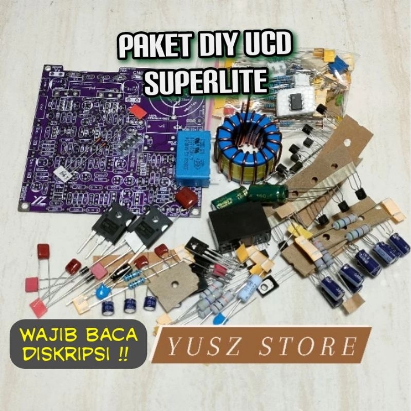 DIY UCD Superlite Class D เครื่องขยายเสียง PCB ที่สมบูรณ์และแพ็คเกจส่วนประกอบ