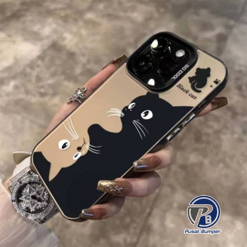 SS928 SS921 Premium Matte HardปลอกHpแมวดําสําหรับInfinix NOTE 50S GT 30 PRO TECNO CAMON 40 POVA 6 7 