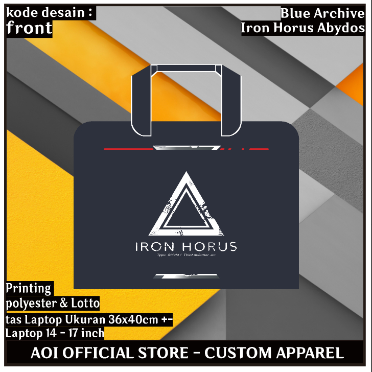 แล็ปท็อป / โทรศัพท์มือถือ / แท็บเล็ต / กระเป๋าโน๊ตบุ๊ค Iron Horus Abydos Takanashi Hoshino Blue Arch
