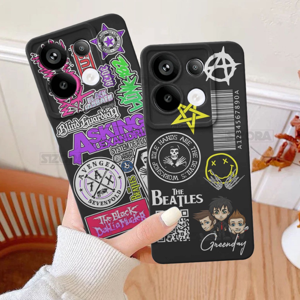 สําหรับ Xiaomi Redmi 13 4G Poco M6 4G M6 Pro หมายเหตุ 13 Pro 4G M3 ปลอก Hp Sizora ภาพโลหะ - MT03