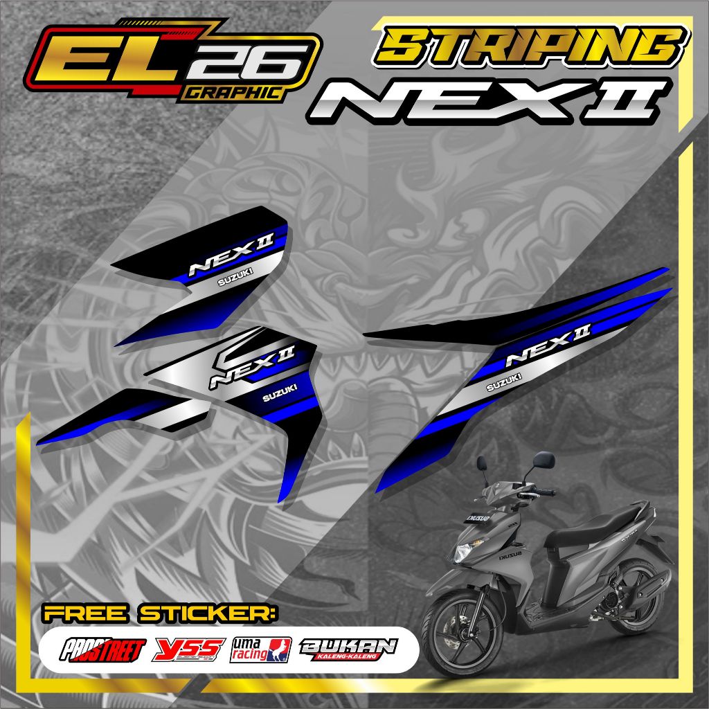 สติ๊กเกอร์ 511 STRIPING SUZUKI NEX II - สติ๊กเกอร์ SUZUKI NEX II GRAPIC MOTIF
