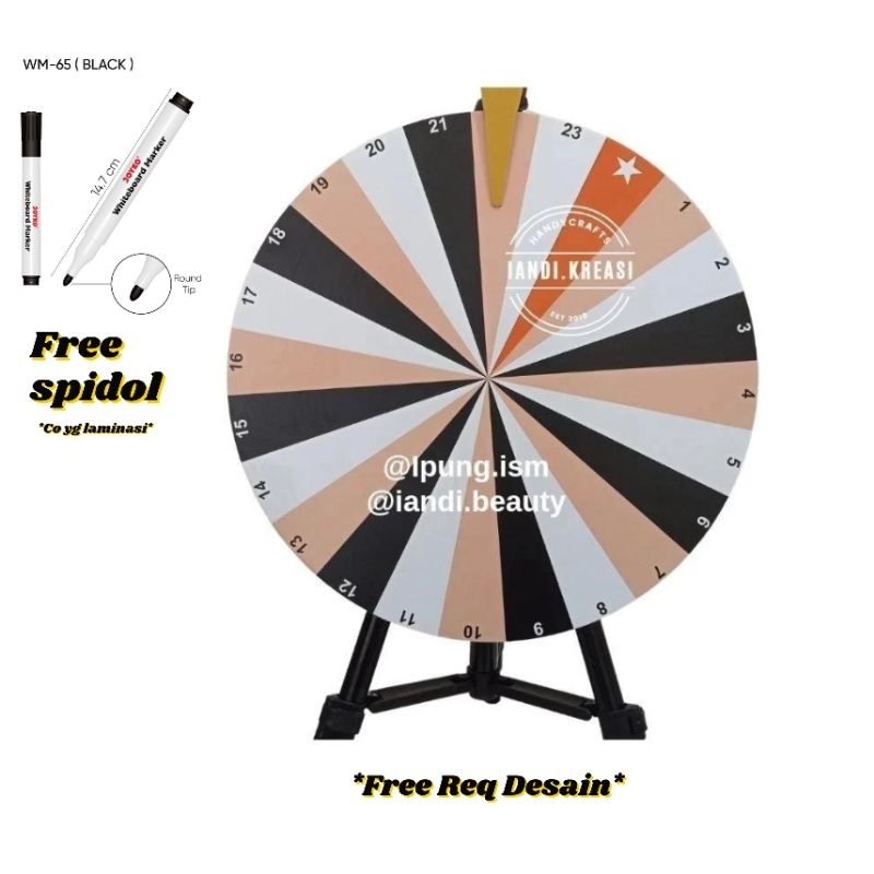 SPIN WHEEL SOUND / LOTTERY WHEEL / ล้อโชคลาภ / หมุนนําโชค / 30cm