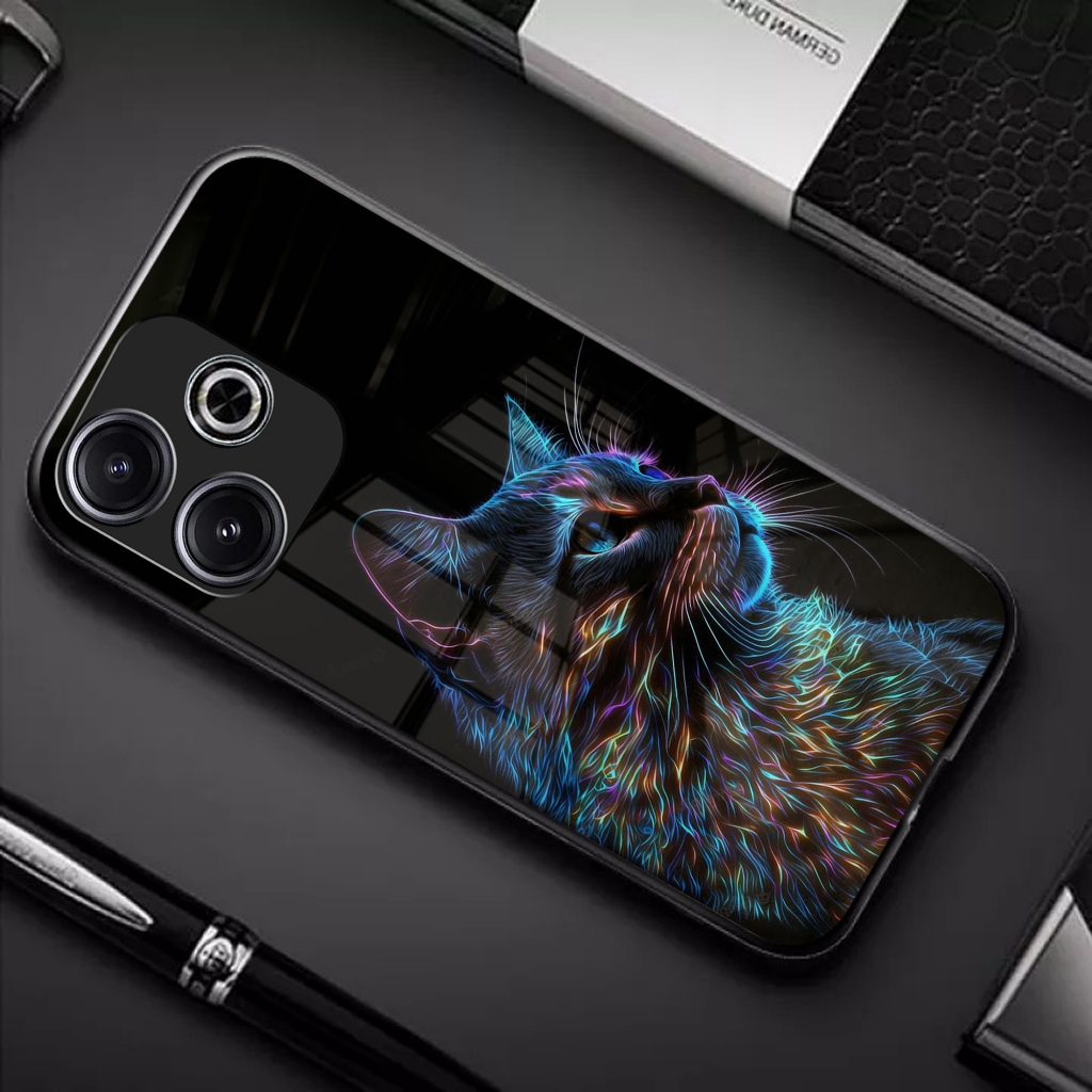 HP (Q84) Softcase Glass Kaca สําหรับ REDMI 13 - REDMI 13X - POCO M6 ใหม่ล่าสุด - เคสโทรศัพท์ TPU กัน