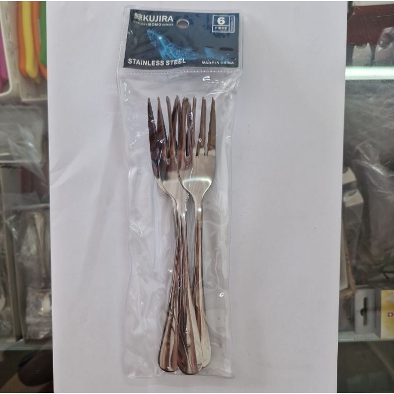 ส้อมทานอาหาร Kujira ธรรมดา 6 ชิ้น คุณภาพดี