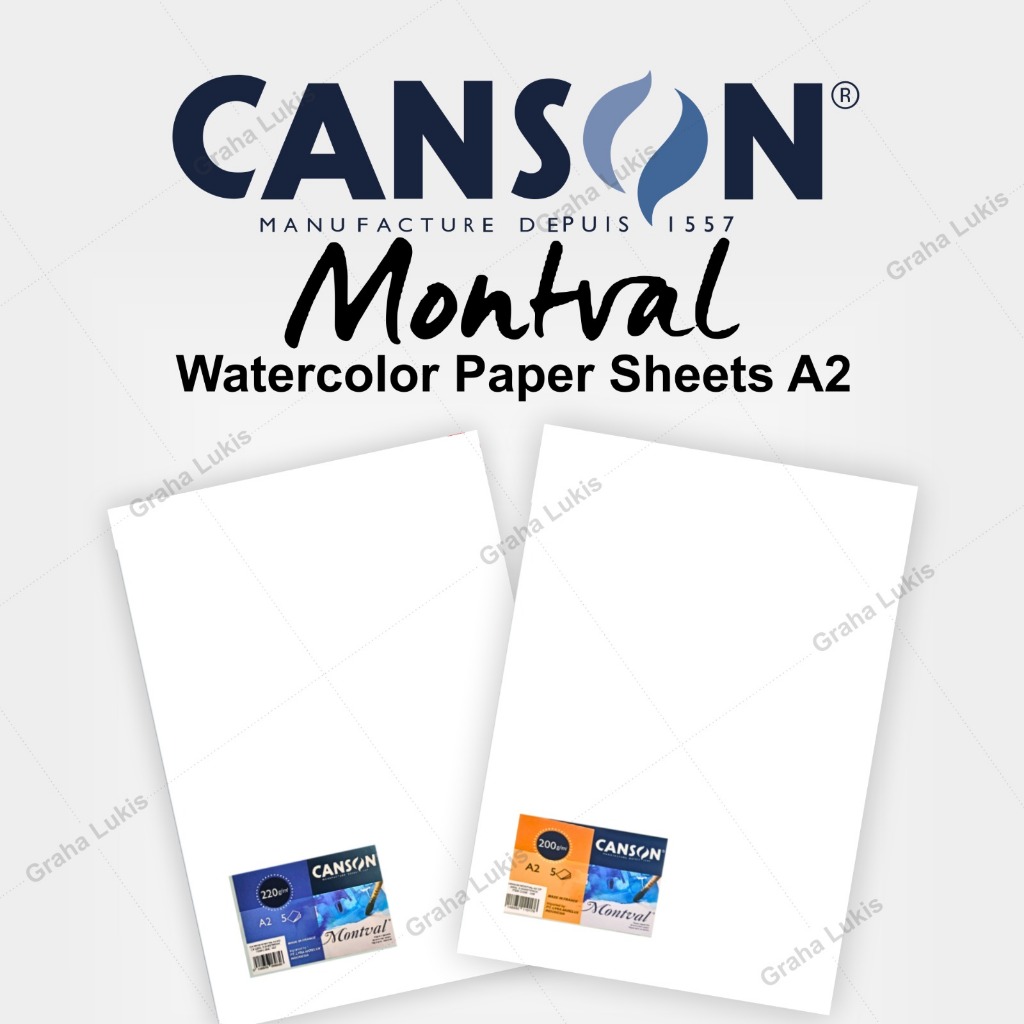 กระดาษสีน้ํา Canson Montval A2 200 แกรม / 220 แกรม