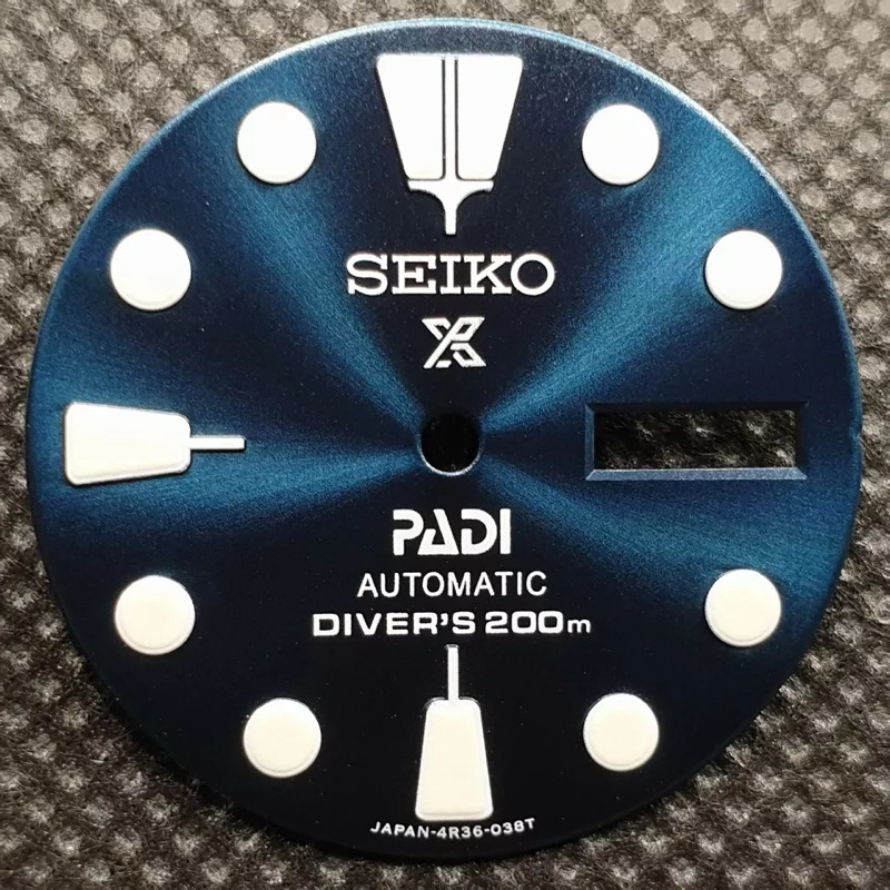 Dial seiko PADI PROSPEX Sunburst Blue สําหรับ NH36 4R36 7S26-0020 SKX007