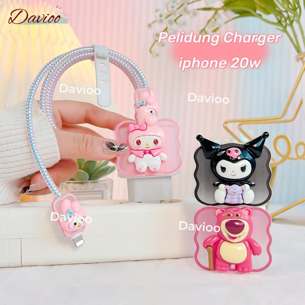 ชุดป้องกันเครื่องชาร์จ Iphone ขนาด 20w Original Design New Motif Iphone 20w Cable & Adapter Protector