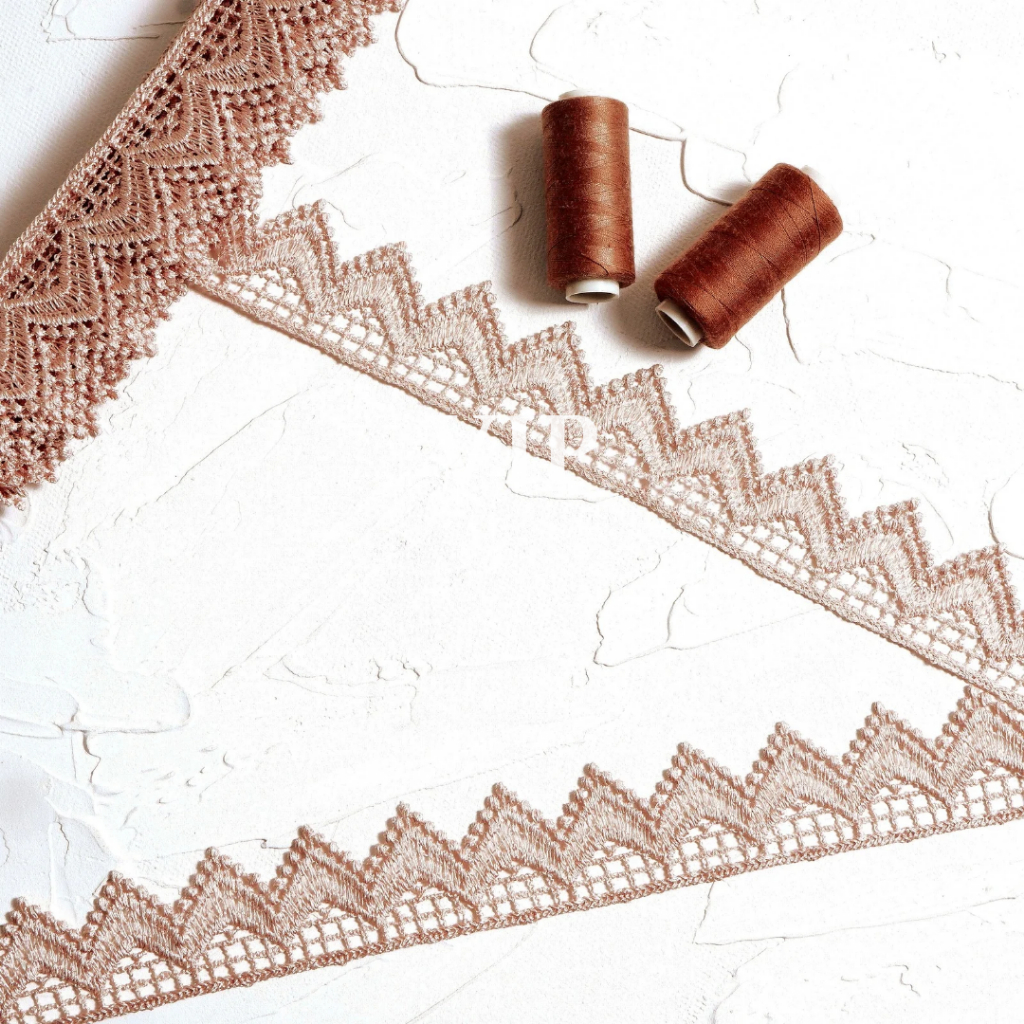 VIP Lace 9 V1335 ปักลูกไม้ Giper Lace ต่อม้วน