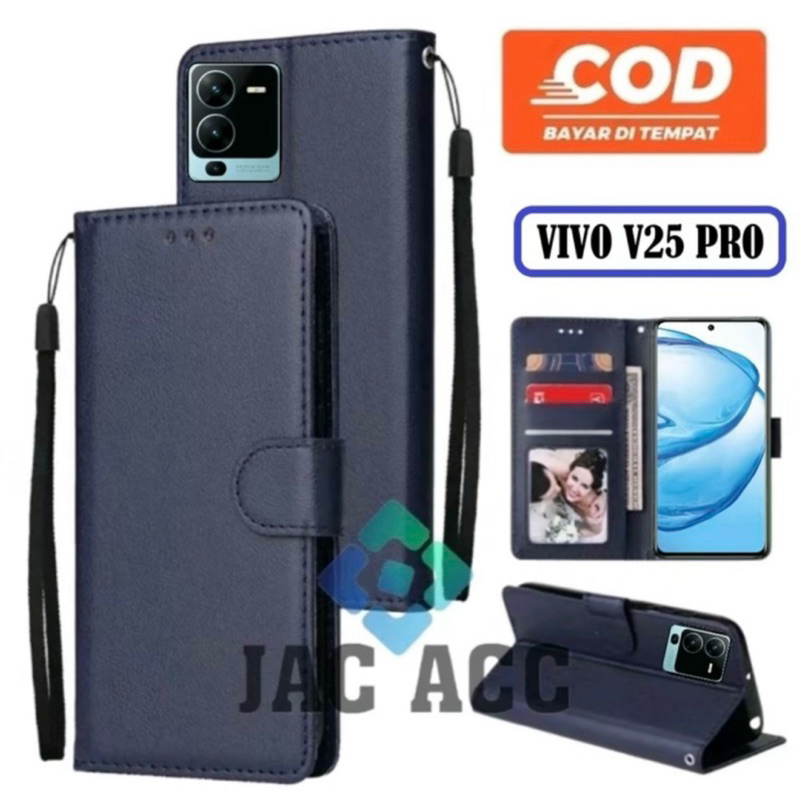 FLIP CASE HP PREMIUM สําหรับ HP VIVO V25 PRO LEATHER FLIP CASE HP PREMIUM สําหรับ HP VIVO V25 PRO