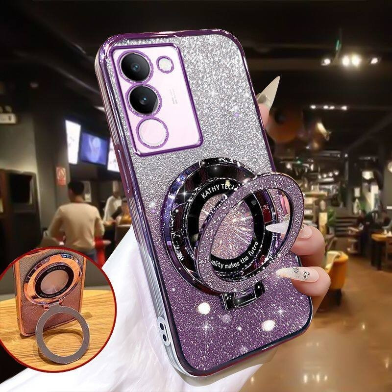 VIVO V29 SOFT CASE GLITTER LUXURY RING STAND HOLDER SILICON LUXURY ELEGANT ใหม่ล่าสุด