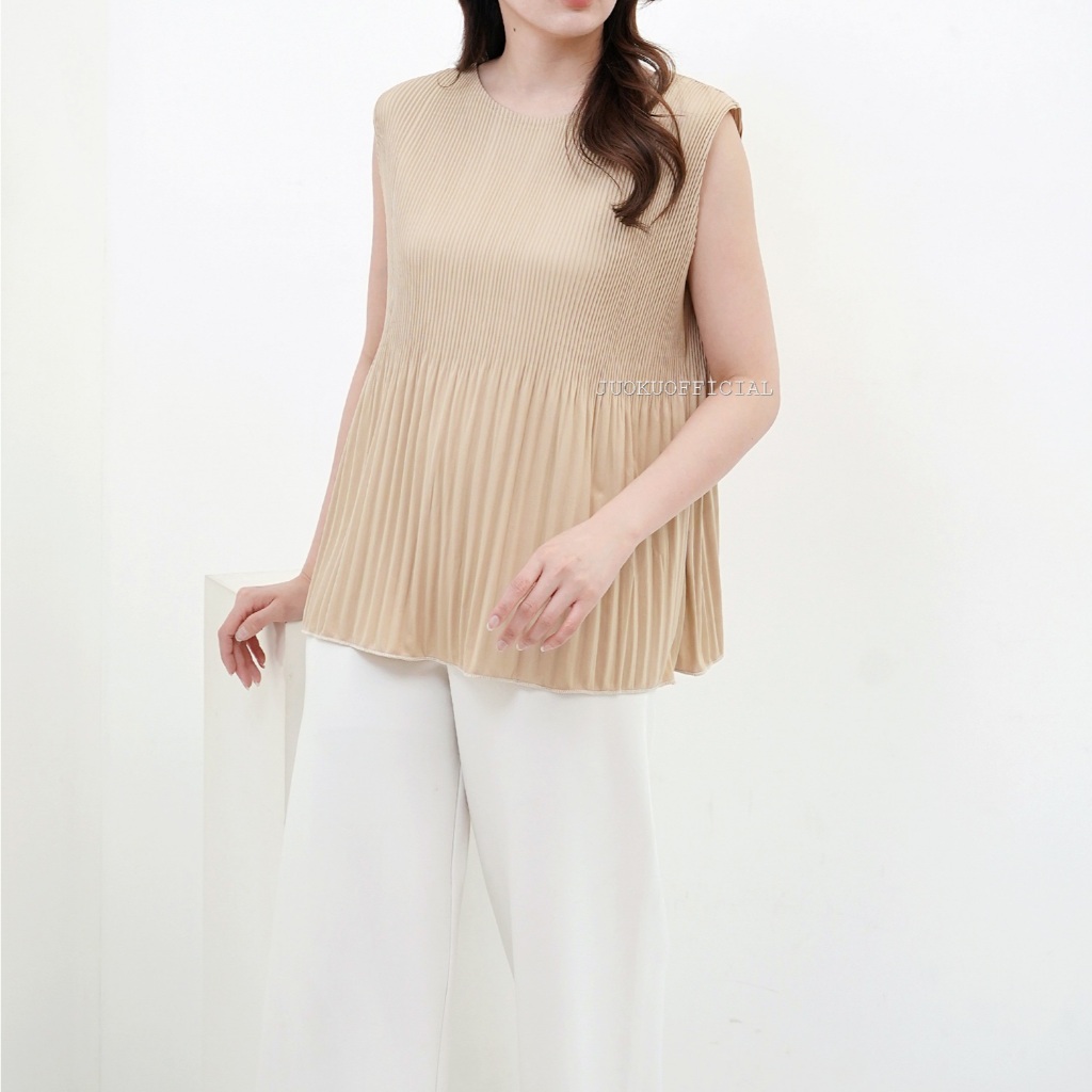 เสื้อแขนกุด สาขา Lidi Plisseket Top / เสื้อ Plessket / Plisset Tanktop / เสื้อจับจีบ