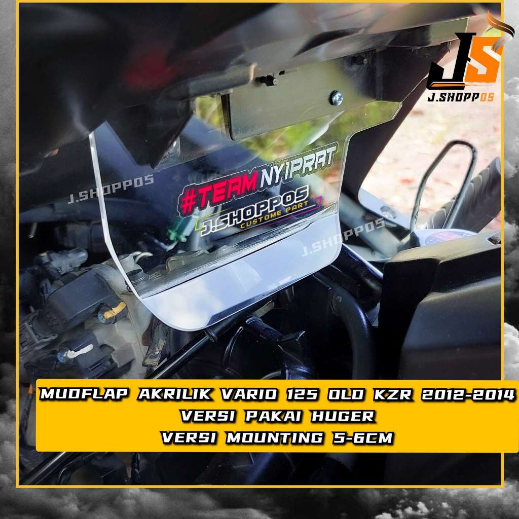Mudflap Acrylic VARIO 125 2013-2014 KZR Bulb MOUNTING เวอร์ชันใช้รุ่น HUGER NORMAL