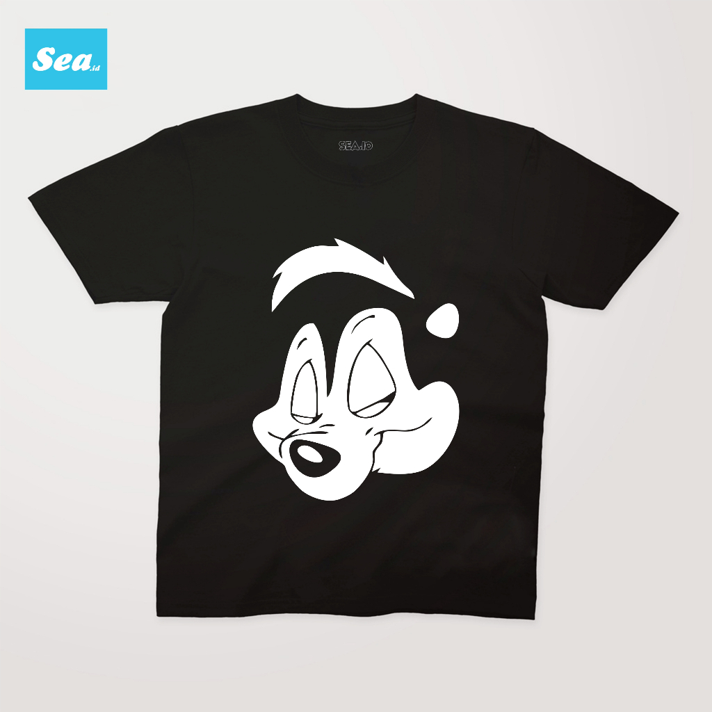 Slash PEPE LE PEW ผ้าฝ้ายหวี 24s เสื้อยืดเด็กอายุ 1-12 ปี