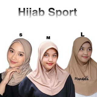 Hijab Sport pet Tebal/Jilbab Sporty/Hijab Instan/Bergo Sport Jersey Premium