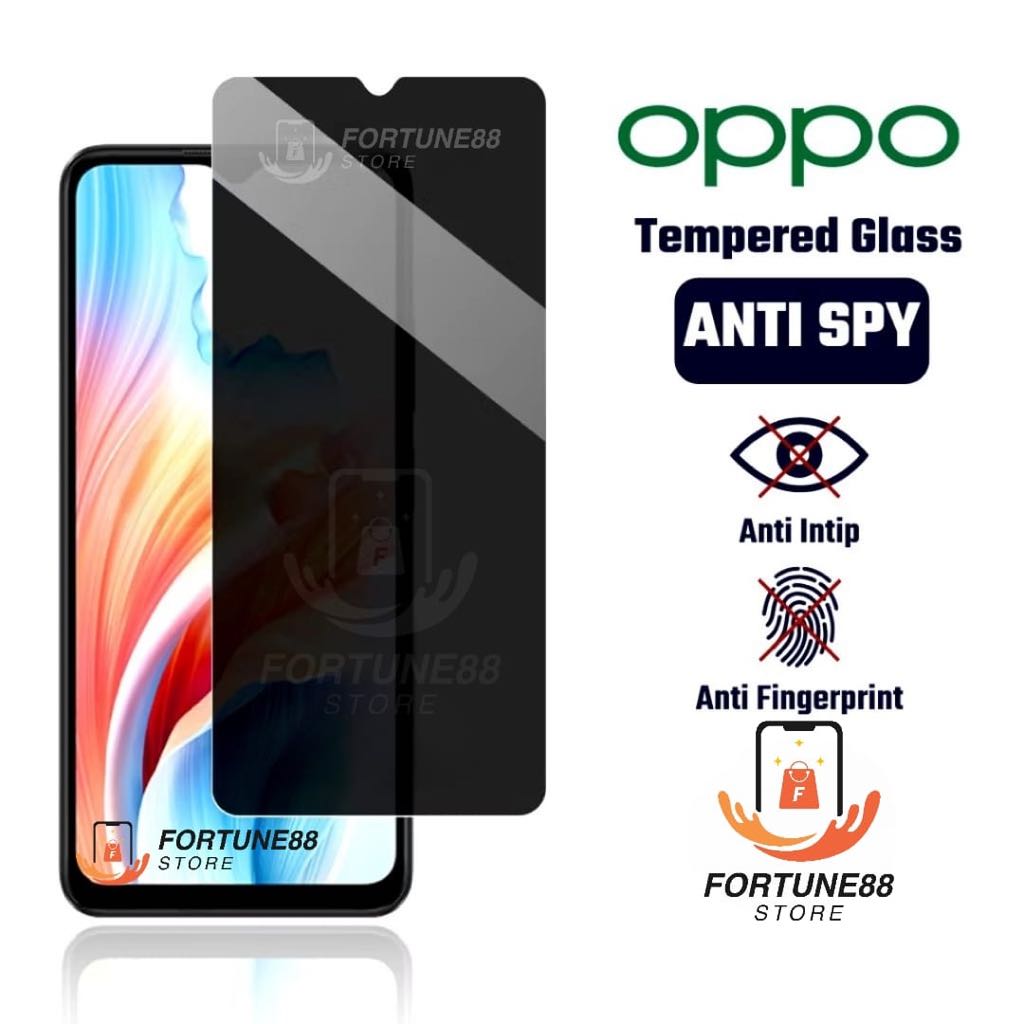 กระจกนิรภัย Anti Spy Oppo A7 A7x A7n A8 A9 A9x K1 K3 K5 K7 5G K7x K9 K9 Pro K10 K10x K10 5G
