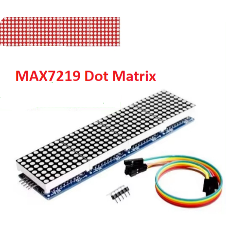 โมดูล MAX7219 LED DOT MATRIX โมดูล RUNNING TEXT จอแสดงผล 8x8 4 IN 1 32X8